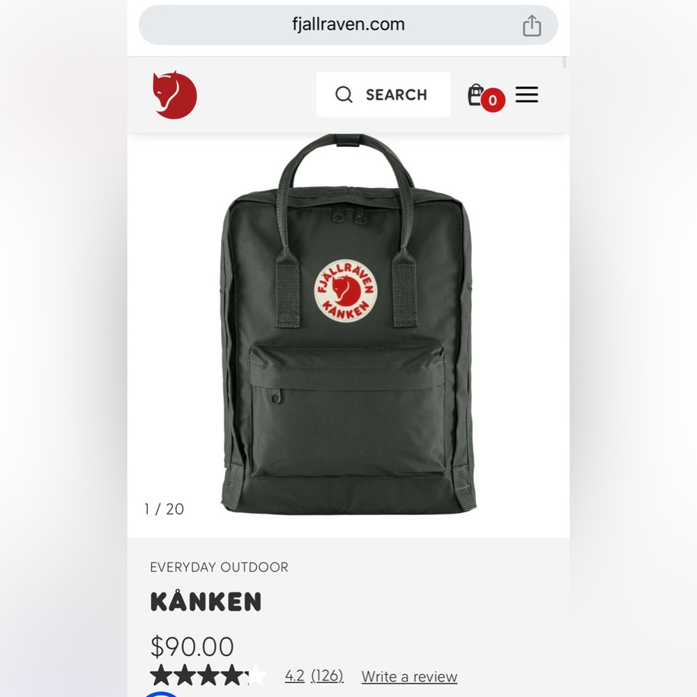 Fjällräven Kånken Backpack — Forest Green